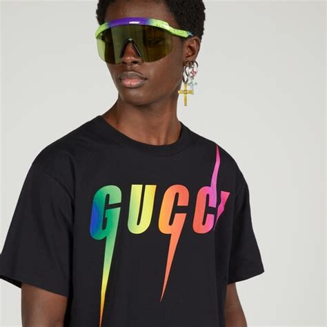 t shirt with gucci blade print|Gucci blade print t shirt.